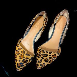 J Crew Animal Print Flats Size 7